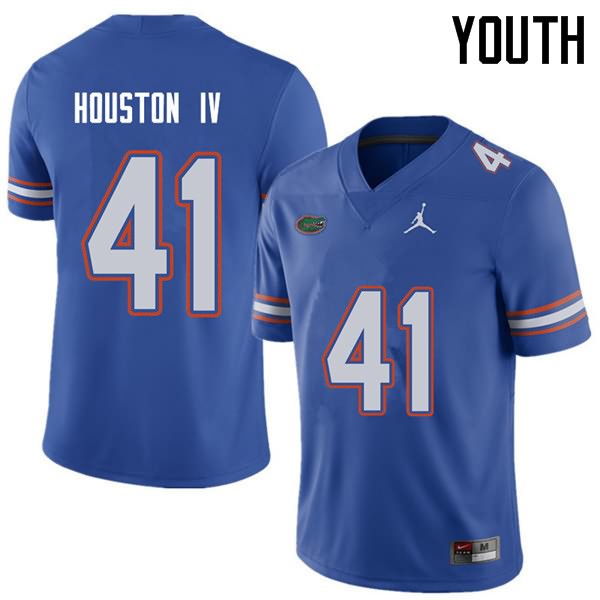 Youth NCAA Florida Gators James Houston IV #41 Stitched Authentic Jordan Brand Royal College Football Jersey UOB1665DZ